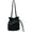 Black, variant on Kukuzhu Womens Fashion Y2K Drawstring Small Bucket Bag Retro Leather Tote Handbags Hobo Shopper Handbag Purse
