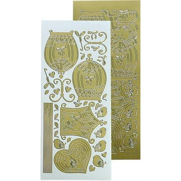 LeCrea Design Sticker - Birdcage - (Gold)