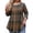 Brown, variant on AzureSilk Plus Size Tops for Womens 3/4 Sleeve Tunic Tops Casual Loose Fit Swing Fall Winter T Shirts Blouse Basic Shirts Women's Plus Size, Sizes L-5XL