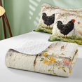 thumbnail image 4 of Erosebridal Chicken Quilt King for Girls, Rose Garden King Coverlet Set, 3 Pieces 1 Bedspread and 2 Pillowcases, 4 of 7
