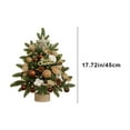 thumbnail image 3 of Flocking Beads Mini Christmas Tree Ornament, Desktop Small Tree with Sturdy Base, Red Coffee Rose Gold Color Options, for Table Decor and Indoor Holiday Setup, 3 of 6