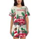 thumbnail image 1 of Balery Merry Christmas 1 Conjunto de Pijama para Mujer con Estampado, Dos Piezas de Manga Corta y Shorts, Ropa de Dormir Suave con Cuello Redondo y Bolsillos-3X-Large, 1 of 6