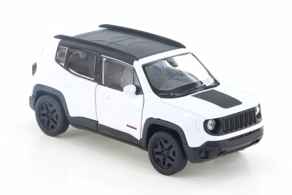 WELLY JEEP RENEGADE TRAILHAWK WHITE 1:34 DIE CAST METAL MODEL NEW IN BOX 