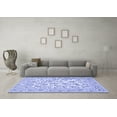 thumbnail image 3 of Ahgly Company Indoor Square Persian Blue Traditional Area Rugs, 5' Square, 3 of 4