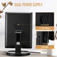 thumbnail image 4 of Trifold Led Lighted Makeup Mirror, 2X/3X/ Magnification Vanity Mirror with LED Lights, 360° Rotation Touch Screen Cosmetic Mirrors and Dual Power Supply-Black, 4 of 8