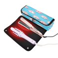 thumbnail image 5 of Hair Tools Storage with Heat Resistant Mat- Blue Shell Printed Curling Iron Travel Bag/Flat Iron Case for Women, 5 of 8