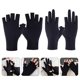 thumbnail image 2 of KAKOWELY 4 guantes antideslizantes de protección solar para mujer (negros), 2 of 4