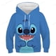 thumbnail image 2 of Sudadera con capucha de manga larga con estampado 3d de aguja azul Kawaii de Disney, jersey Popular de moda de otoño para niños, sudadera con capucha bonita y divertida 120 zhangmengya CONDUJO, 2 of 2