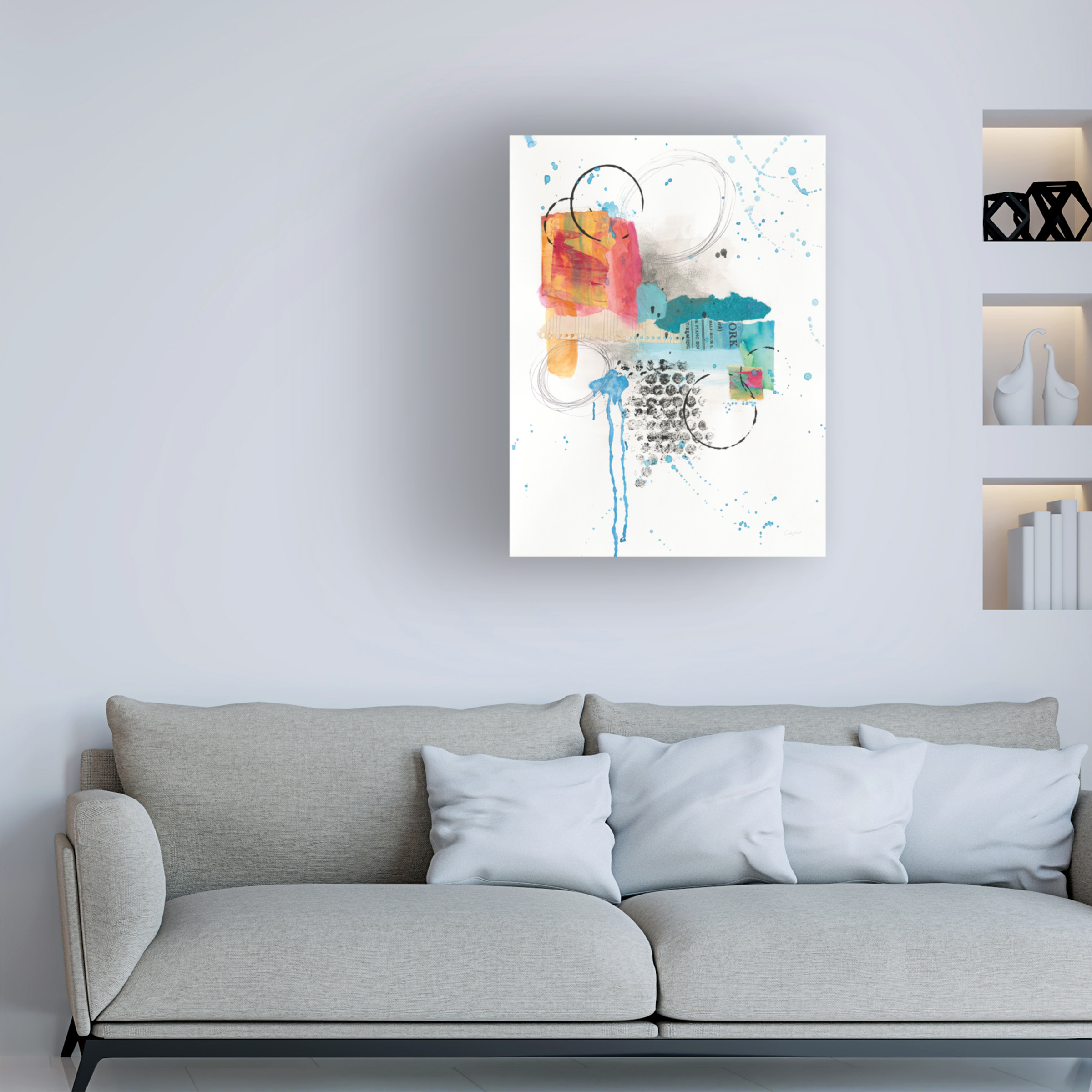 Trademark Fine Art 'Abstract Skyline I' Canvas Art by Courtney Prahl