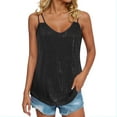 thumbnail image 2 of vigerkar Sequin Tops for Women V Neck Dressy Tank Tops Sparkly Party Club Night Disco Concert Outfits Black, S, 2 of 8