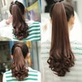 thumbnail image 3 of Happydeer Long Straight Curly Ponytail Hair Extension Wrap Around Ribbon Clip-in Hairpiece, 3 of 13