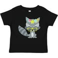 thumbnail image 3 of Inktastic Hipster Raccoon, Raccoon With Glasses, Flowers Boys or Girls Baby T-Shirt, 3 of 5