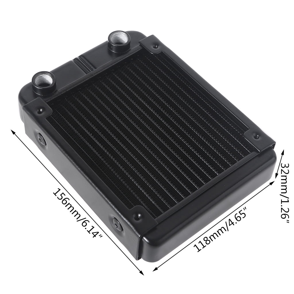 Aluminum Water Cooling Radiator 18 Tubes Heat Exchanger CPU Heatsink Cooler Fast Heat Dissipation for Computer