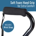 thumbnail image 2 of Bastón DMI para hombres y mujeres adultos, apto para FSA, ligero y ajustable de 30 a 39 pulgadas, soporta hasta 250 libras con empuñadura ergonómica y correa de muñeca, color negro, 2 of 5