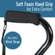 thumbnail image 2 of Bastón DMI para hombres y mujeres adultos, apto para FSA, ligero y ajustable de 30 a 39 pulgadas, soporta hasta 250 libras con empuñadura ergonómica y correa de muñeca, color negro, 2 of 5