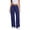 Dark Blue, variant on Women Elastic Waist Straight Cargo Pant Relaxed Fit Casual Lounge Workout Travel Hiking Trousers with Pockets