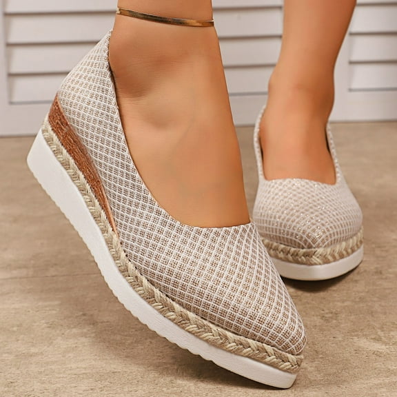 Hoshose Low-Top Wedge Sandals Closed Toe Dressy Comfortable Walking Casual Summer Sandals for Women Lightweight