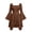 Coffee, variant on PWPSG Women's Off Shoulder Bell Sleeve Mini Dress, Corset Waist, Double Layer Skirt for Night Outings Blue M