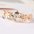 thumbnail image 4 of UDIYO Fashion Women Rhinestone Flower Round Dial Analog Quartz Bracelet Watch Gift, 4 of 7