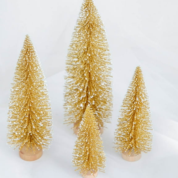 PTOOTP Golden Christmas Tree Adornment Set Pine Tree Decoration for Various Occasions 48Pcs