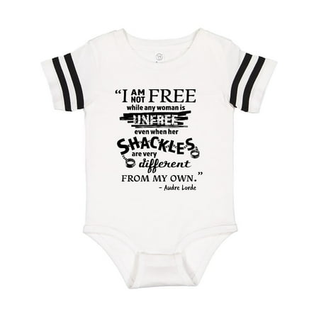 

Inktastic I Am Not Free... - Audre Lorde Quote Black History Month Gift Baby Boy or Baby Girl Bodysuit
