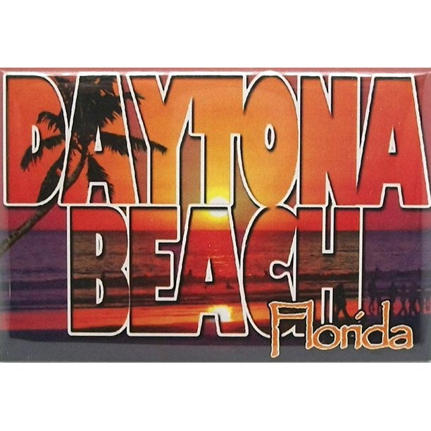 Daytona Beach Florida Block Style Fridge Magnet - Walmart.com - Walmart.com