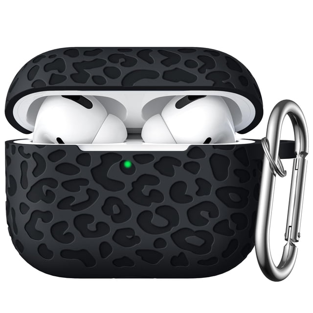 Funda dGeGe compatible con AirPods Pro de silicona de segunda generación, negra
