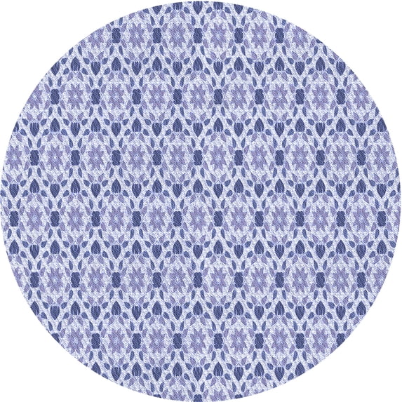 Ahgly Company Machine Washable Indoor Square Transitional Periwinkle Purple Area Rugs, 3' Square