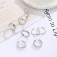 thumbnail image 4 of SSKFHGI Silver 8pcs Various 8-Shaped Arrow Set Foot Ring Pinky Ring Open Adjustable Toe European And American Female Beach Foot Ring, 4 of 8