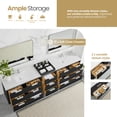 thumbnail image 5 of Santarem 120" Combine Double Vanity in Oak Weathered Black with Quartz Stone Top, 5 of 16