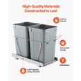 thumbnail image 4 of STAWAY Double 27QT Pullout Trash Can - Under Cabinet Hidden Bin for Kitchen, Easy Installation, Durable Steel Rails, Perfect for Waste Sorting & Organization, 4 of 9