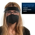 thumbnail image 5 of Face Shields - Case of 20 Packs (200 Black Shields) - Ultra Clear Protective Full Face Shields to Protect Eyes, Nose and Mouth - Anti-Fog PET Plastic, Elastic Headband, 5 of 6