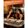 thumbnail image 5 of Warming Mat for Food Extra Large, 55"x16" 550W Splicing Food Warmer Trays for Buffets Party, Fast Full-Surface Heating Portable Mats for Food with 7 Level Adjustable Temperature 4 Hours Timer, 5 of 8