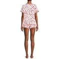 thumbnail image 3 of Secret Treasures Women's and Women's Plus Knit Shorty Pajama Set, 2-Piece, 3 of 5