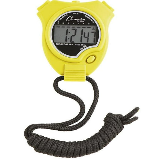 Champion Sports 910NYL Stop Watch, Neon Yellow