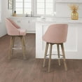 thumbnail image 3 of Madison Park Transitional Pearce Pearce Swivel Counter Stool in Pink MP104-1147, 3 of 3