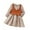 Beige, variant on Fesfesfes Hawaiian Outfits For Kids 4-8 Years Old Spring And Summer Dress Ruffle Round Neck Floral Long-sleeved Dress Vests Undershirt Two-piece Set 4-5 Years