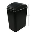 thumbnail image 2 of Vababa 3-Pack 4.5 Gallon Plastic Swing-Top Garbage Can, Black Trash Can with Swing Lid, 2 of 8