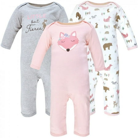 UPC: 0660168174250 | Hudson Baby Infant Girl Cotton Coveralls Girl Fox 0-3 Months