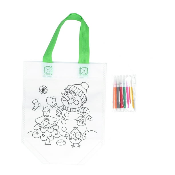 DIY Graffiti Tote Bag Doodle Tote Bolsa de mano de arte no tejido con 6 boligrafos de colores para ninos Walmart en linea
