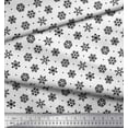 thumbnail image 3 of Soimoi Cotton Duck Fabric Dot & Snow Flakes Floral Decor Fabric Printed Yard 42 Inch Wide, 3 of 3