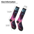thumbnail image 2 of Hirioo Neon Futuristic Dragon for Adult Stockings Breathable Sock Non-Pilling,Contrasting Color Design, 2 of 6