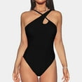 thumbnail image 2 of QHFBli One Piece Swimsuit for Women Asymmetrical Bathing Suit Adjustable Straps Cutout, 2 of 4
