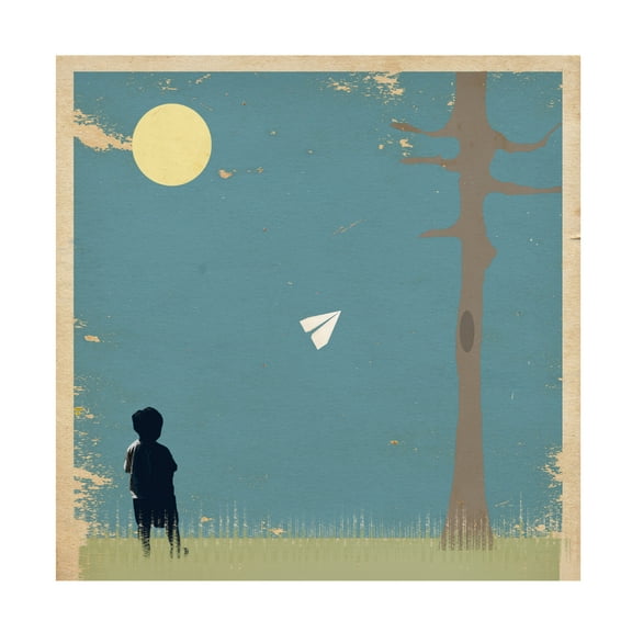 Trademark Fine Art 'Paper Airplane' Canvas Art by Tammy Kushnir