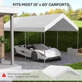 thumbnail image 4 of Toldo para Cochera Outsunny 600x295cm Impermeable UV Blanco, 4 of 9