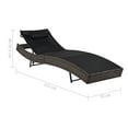 thumbnail image 2 of vidaXL Sun Lounger with Pillow Outdoor Garden Patio Lounge Bed Poly Rattan, 2 of 5