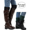 thumbnail image 5 of Women Winter Boot Cuffs Socks Cable Kintted Boot Cuffs Socks Short Knitted Leg Warmers Button Boot, 5 of 7