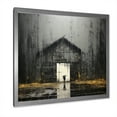 thumbnail image 3 of Designart "Mystical Black And Yellow Barn" Barn Picture Framed Wall Art Living Room, 3 of 5
