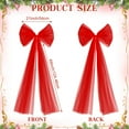 thumbnail image 2 of 49 Inches Christmas Tree Topper Bow Large Fluffy Tulle Christmas Bow for Car Giant Wreath Wall Decor with Long Streamers for Xmas Home Wedding Car Holiday Decor Supplies(Red), 2 of 14