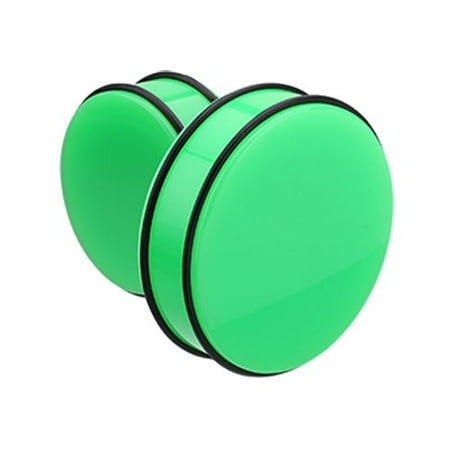 

Supersize Neon Colored Acrylic No Flare Ear Gauge Plug